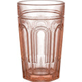 Kwdmx Art Deco Arch Pressed Glass Tumbler 13 oz Blush - Product view